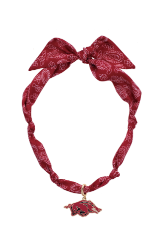 Arkansas Razorbacks Logo Bandana Scarf Necklace