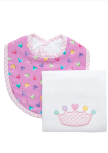 Princess Basic Bib & Burp Set