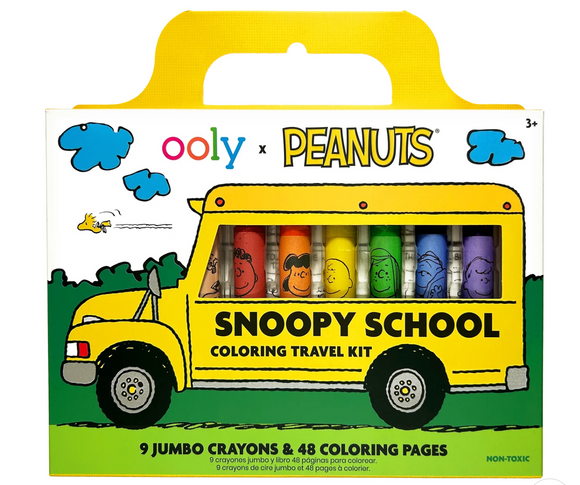 Peanuts Snoopy School Coloring Travel Kit