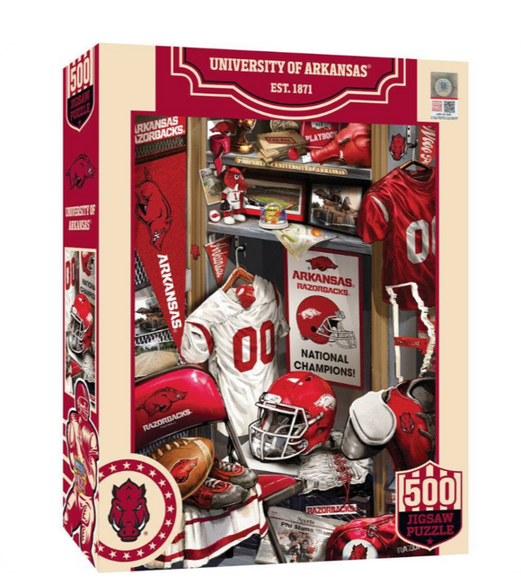 Arkansas Razorbacks - Locker Room 500 Piece Jigsaw Puzzle