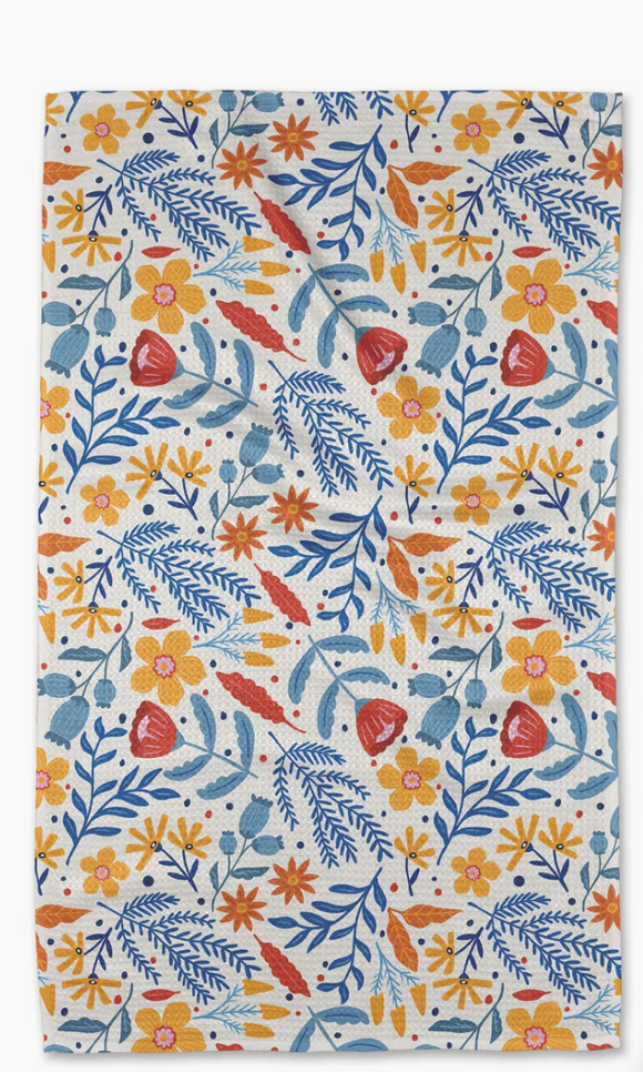 Folk FloraTea Towel