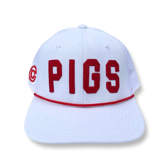 Pigs Wrap Around Mesh Hat - White