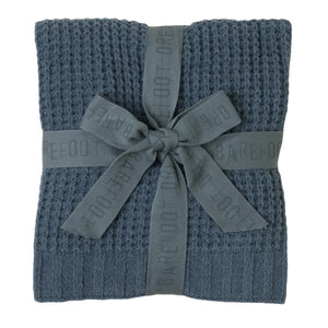 Waffle Baby Blanket - Smokey Blue