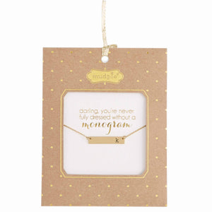 Monogram Bar Necklace