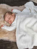 Waffle Baby Blanket - Pearl