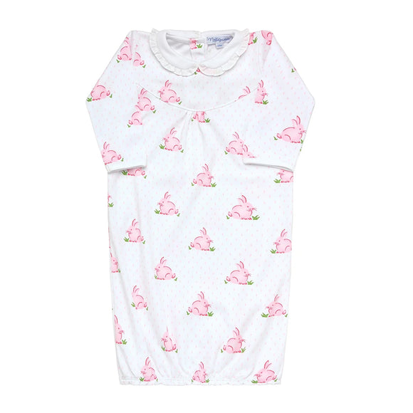 Pink Bunny Baby Gown