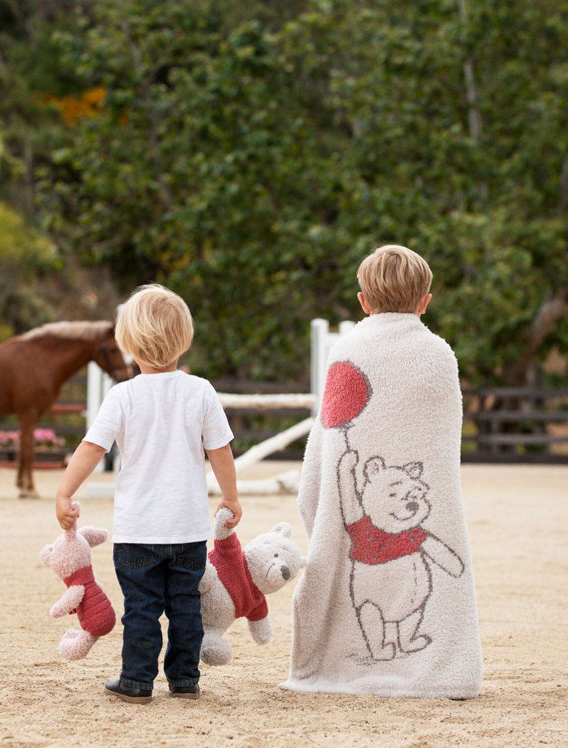 Disney Winnie The Pooh Red and White Clouds Baby Blanket