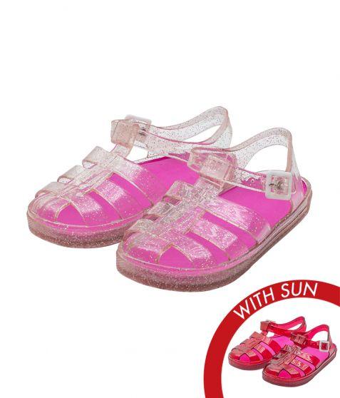 Color Changing Jelly Sandals - Pink
