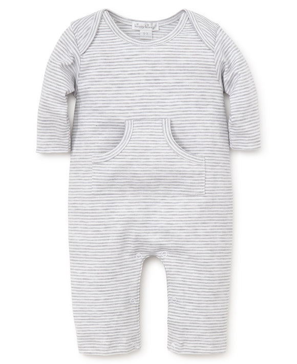 Striped Playsuit - Gray