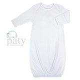 Mini Dot Gown - Pink & White