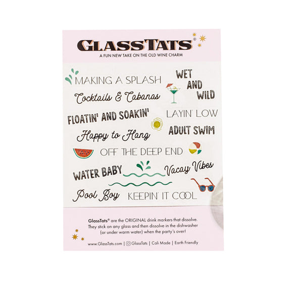 Glass Tats - Pool Party